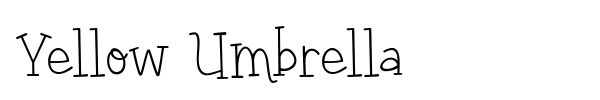 Yellow Umbrella font preview